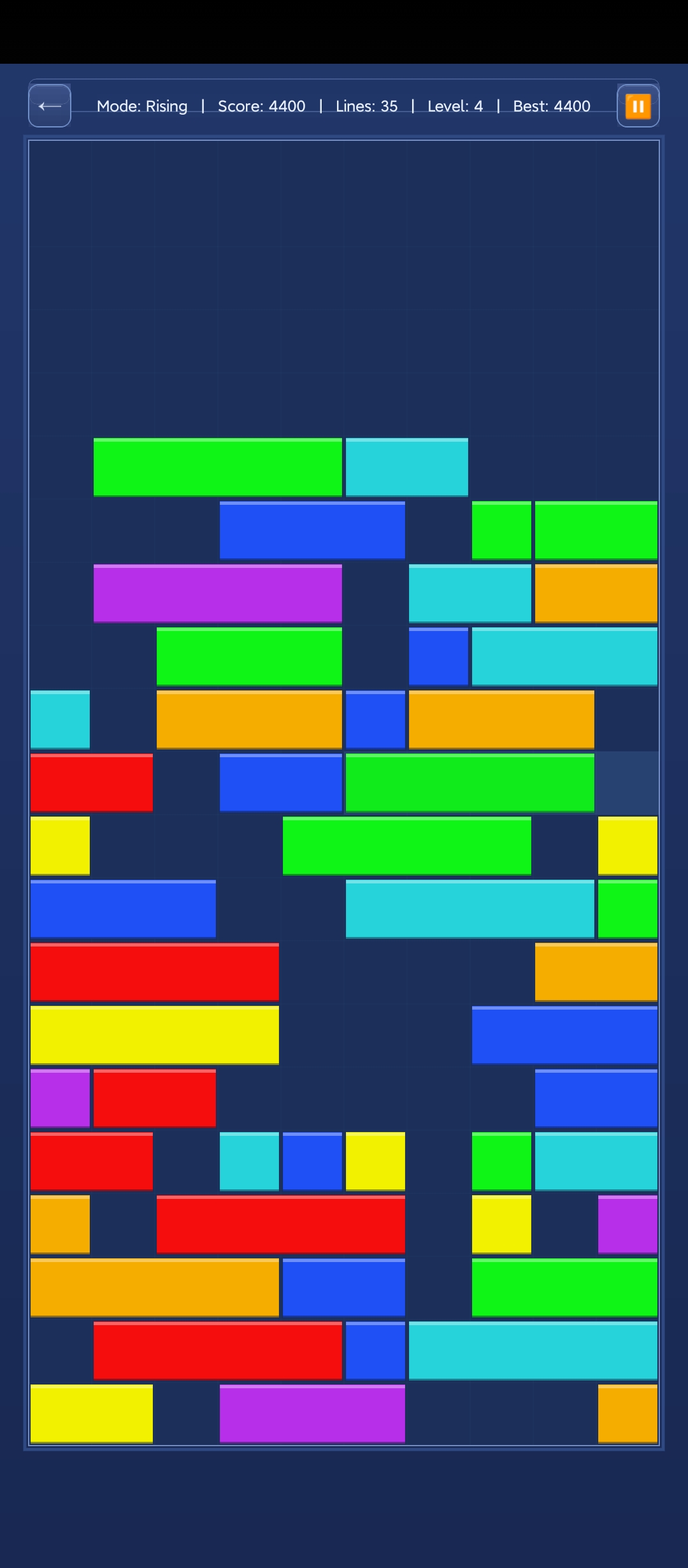 Tetrix Rising mode gameplay